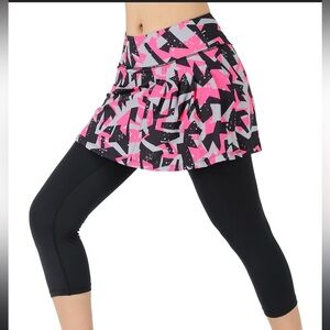 Turnhier Skirted Leggings Tennis Skirted Leggings Juniors Size L